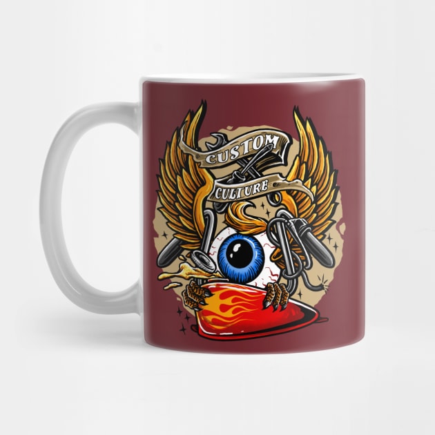 flying eyeball retro by Mako Design 